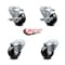 Service Caster 3.5 Inch Hard Rubber Wheel Swivel Bolt Hole Caster Set with 2 Brake SCC SCC-BH20S3514-HRS-2-TLB-2 - alternate 2